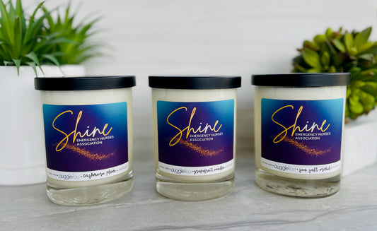 ** ENA - Shine Candle | 100% Soy Wax Candle | 10oz | Handmade | 25 percent of sale donated to ENA Foundation | auggielou | charity | nursing **