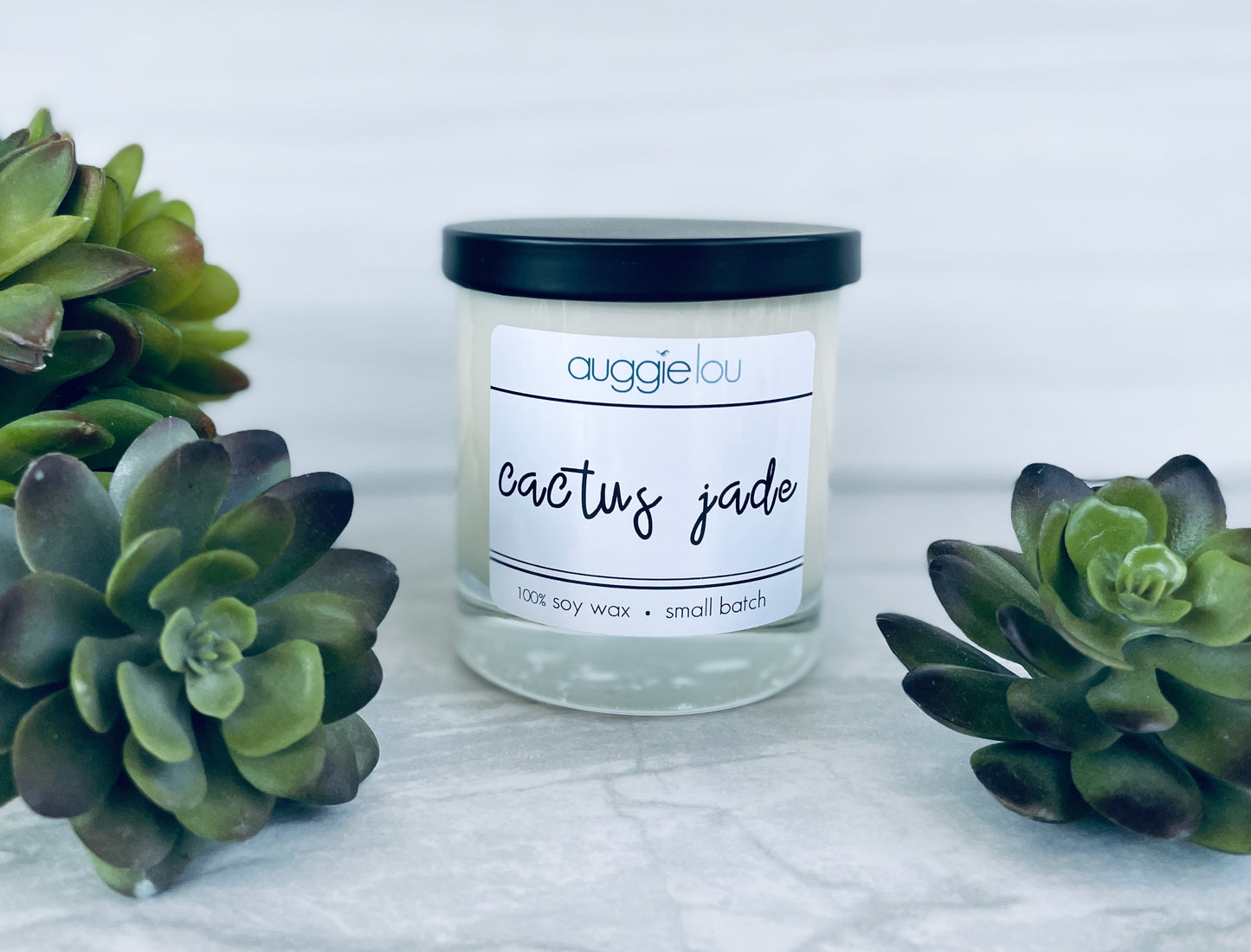 Cactus Jade Soy Candle | 100% Soy Wax | Fresh Scent Candle | 10oz or 6oz | Handmade Candle | auggielou