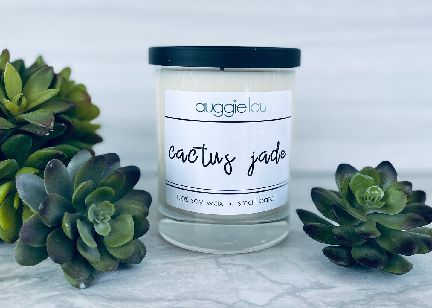 Cactus Jade Soy Candle | 100% Soy Wax | Fresh Scent Candle | 10oz or 6oz | Handmade Candle | auggielou