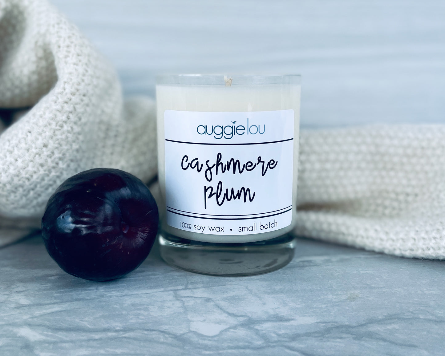 Cashmere Plum | 100% Soy Wax | Autumn Scent Candle | 10oz or 6oz | Handmade Candle | auggielou