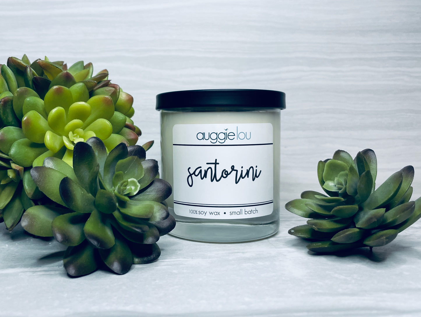 Santorini | 100% Soy Wax | Bliss Scent Candle | 10oz or 6oz | Handmade Candle | Volcano-type Scent | auggielou