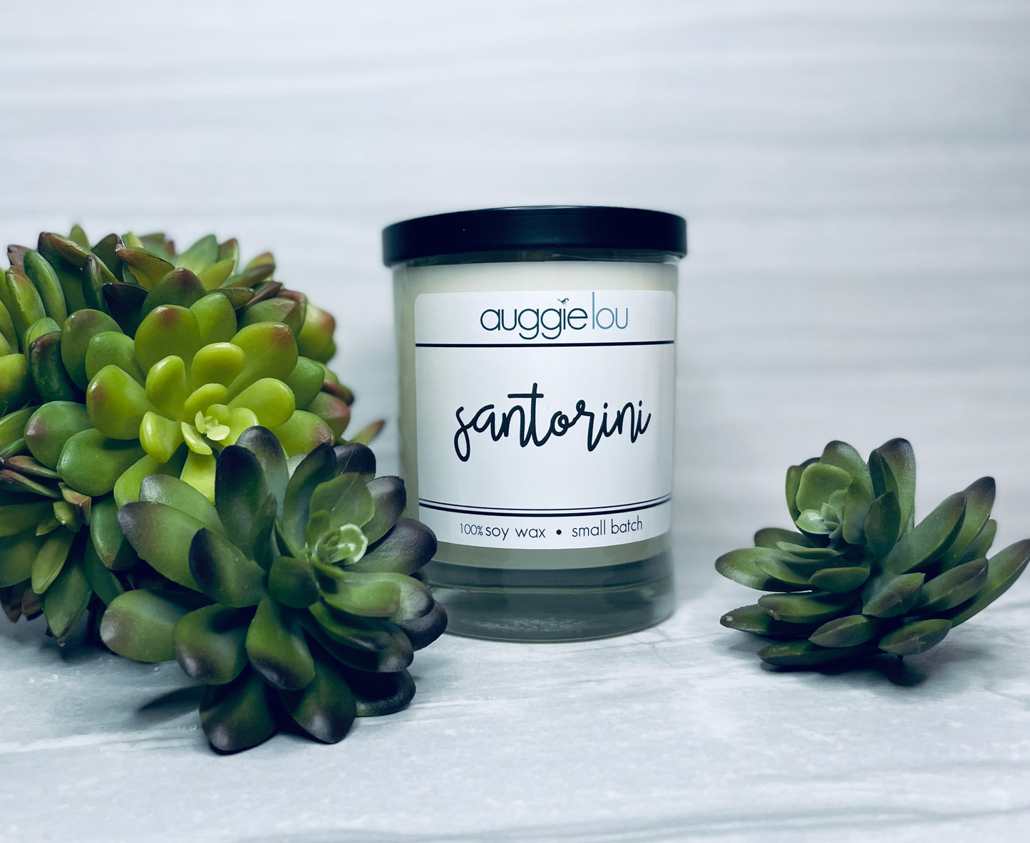 Santorini | 100% Soy Wax | Bliss Scent Candle | 10oz or 6oz | Handmade Candle | Volcano-type Scent | auggielou