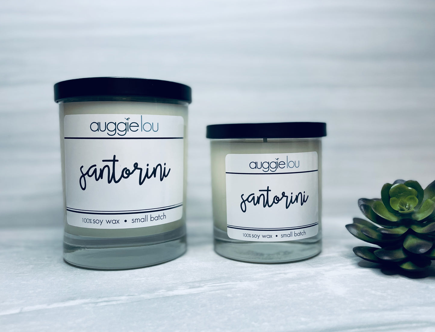 Santorini | 100% Soy Wax | Bliss Scent Candle | 10oz or 6oz | Handmade Candle | Volcano-type Scent | auggielou