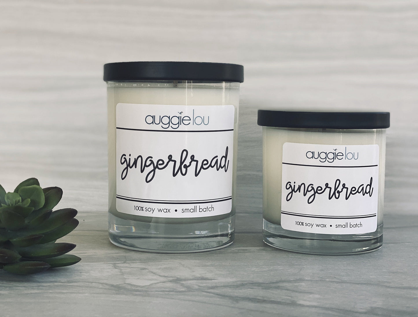 Gingerbread Soy Candle | 100% Soy Wax | Holiday Scent Candle | 10oz or 6oz | Handmade Candle | auggielou