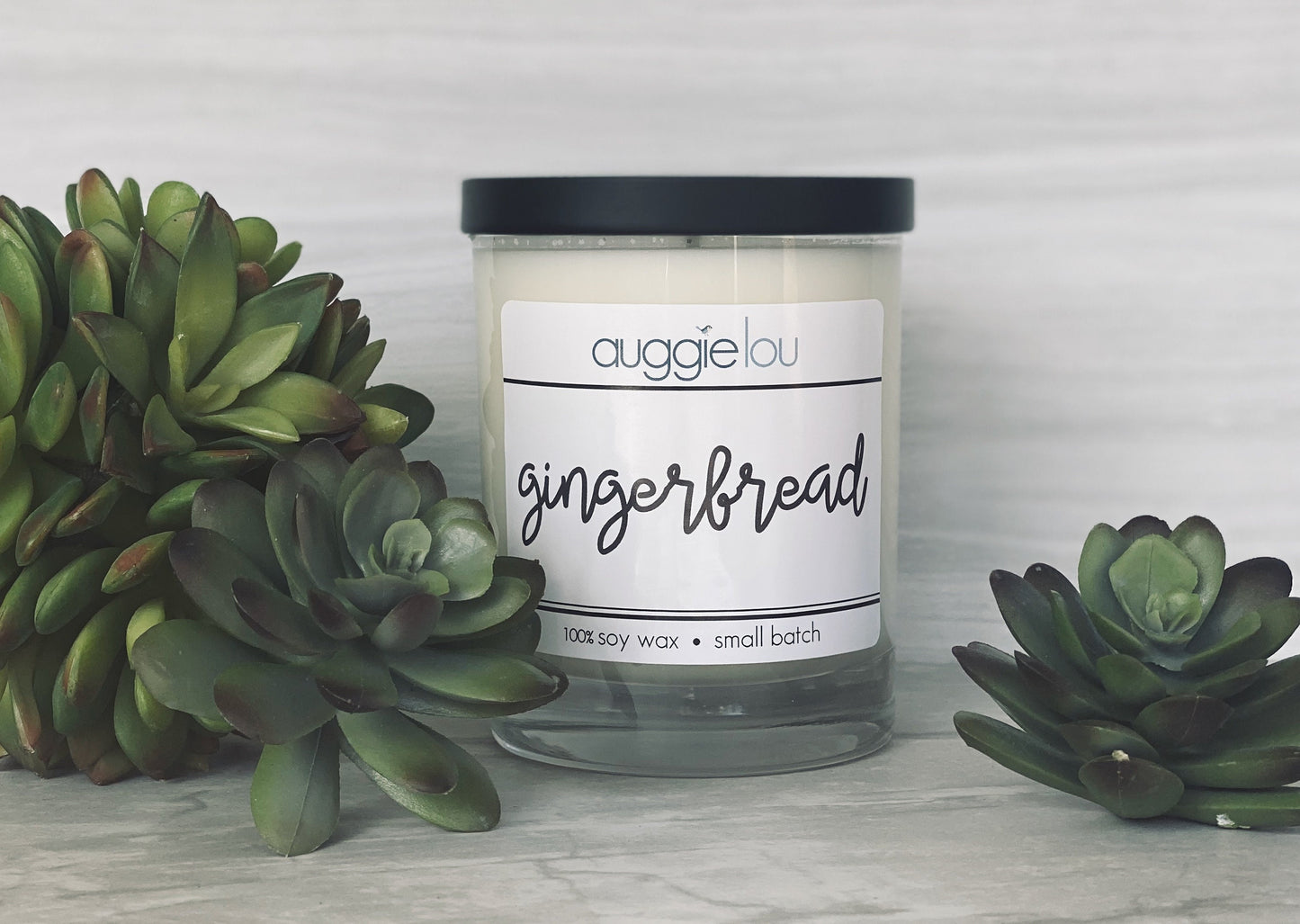 Gingerbread Soy Candle | 100% Soy Wax | Holiday Scent Candle | 10oz or 6oz | Handmade Candle | auggielou