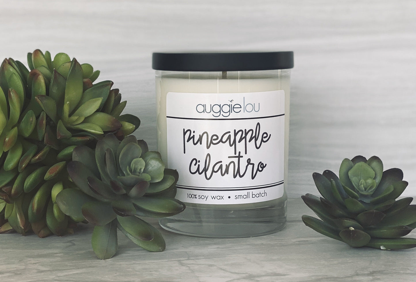 Pineapple Cilantro Soy Candle | 100% Soy Wax | Fresh Scent Candle | 10oz or 6oz | Handmade Candle | auggielou