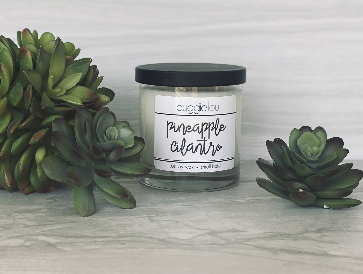 Pineapple Cilantro Soy Candle | 100% Soy Wax | Fresh Scent Candle | 10oz or 6oz | Handmade Candle | auggielou