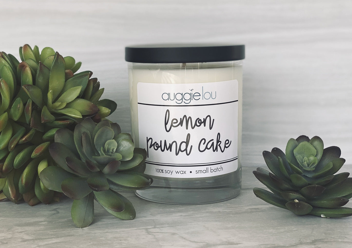 Lemon Pound Cake Soy Candle | 100% Soy Wax | Fresh Scent Candle | 10oz or 6oz | Handmade Candle | auggielou