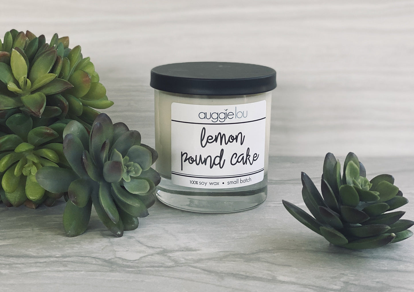 Lemon Pound Cake Soy Candle | 100% Soy Wax | Fresh Scent Candle | 10oz or 6oz | Handmade Candle | auggielou