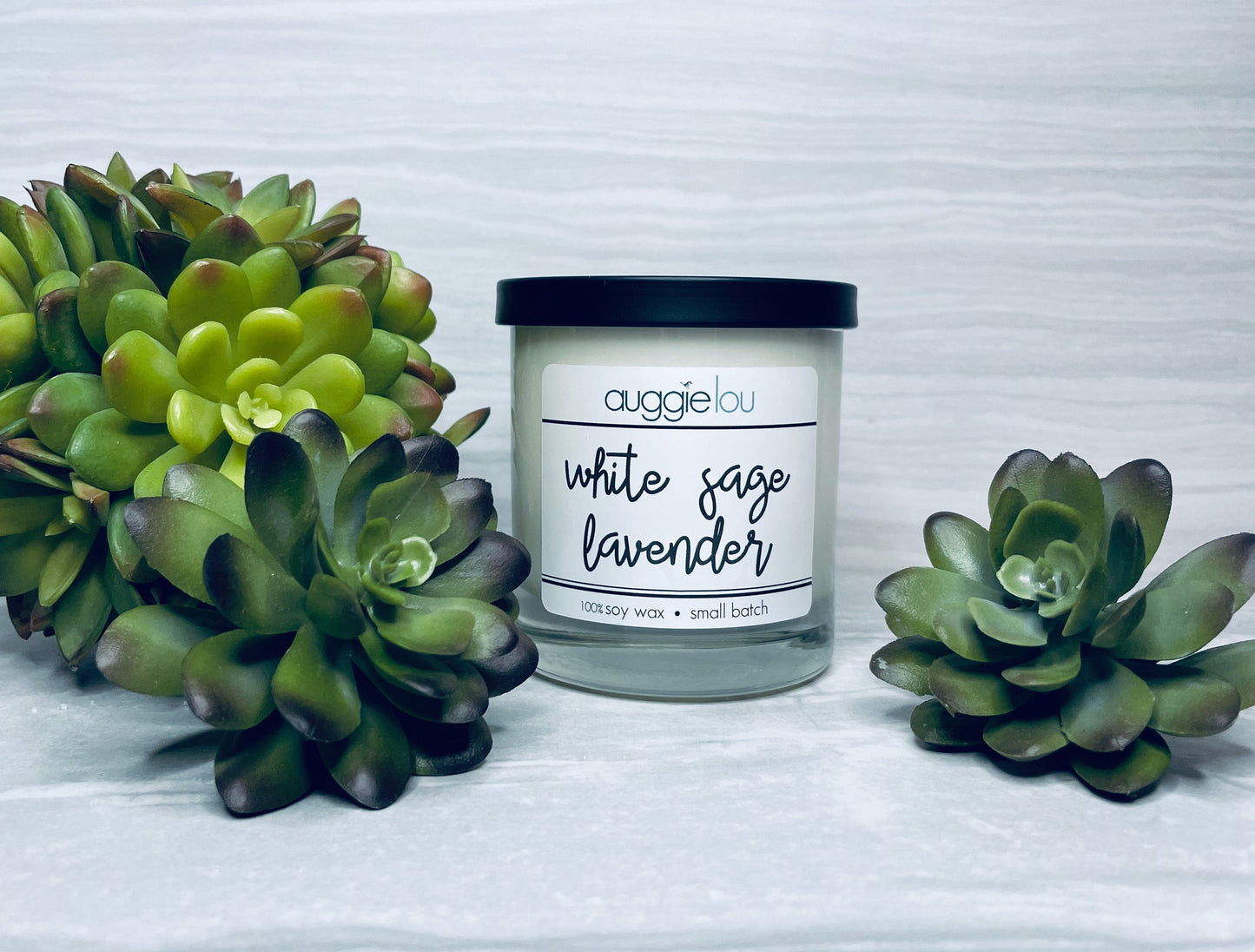 White Sage Lavender | 100% Soy Wax | Bliss Scent Candle | 10oz or 6oz | Handmade Candle | auggielou