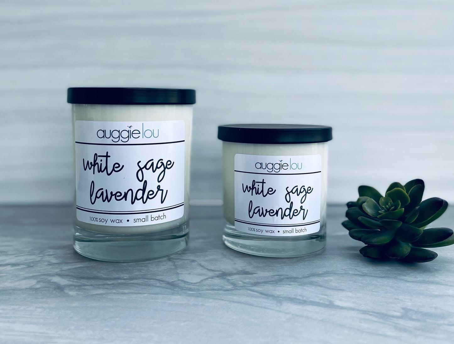 White Sage Lavender | 100% Soy Wax | Bliss Scent Candle | 10oz or 6oz | Handmade Candle | auggielou