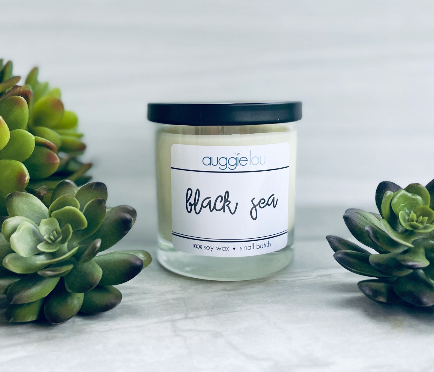 Black Sea Soy Candle | 100% Soy Wax | Clean & Fresh Scent Candle | 10oz or 6oz | Handmade Candle | auggielou