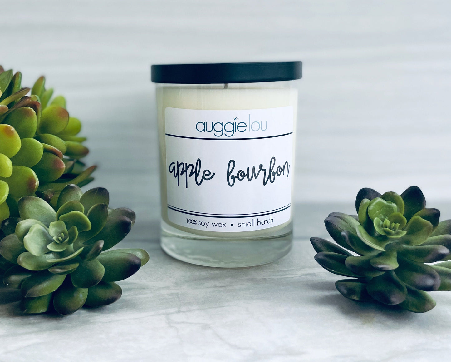 Apple Bourbon Soy Candle | 100% Soy Wax | Autumn Scent Candle | 10oz or 6oz | Handmade Candle | auggielou